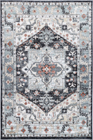 Anatolia Traditional Blue Charcoal Rug - Floorsome - Rug