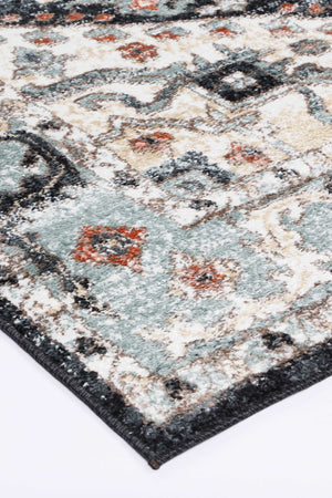 Anatolia Traditional Blue Charcoal Rug - Floorsome - Rug