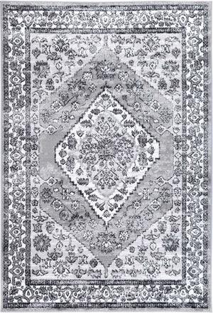 Anatolia Traditional Grey Black Rug - Floorsome - Rug