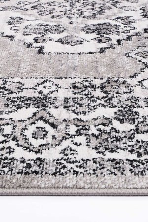 Anatolia Traditional Grey Black Rug - Floorsome - Rug