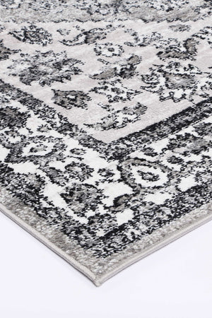 Anatolia Traditional Grey Black Rug - Floorsome - Rug