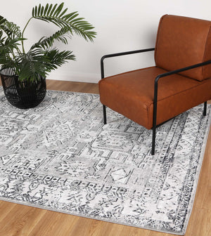 Anatolia Traditional Grey Rug - Floorsome - Rug