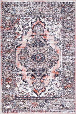 Anatolia Traditional Terracotta Cream Rug - Floorsome - Rug