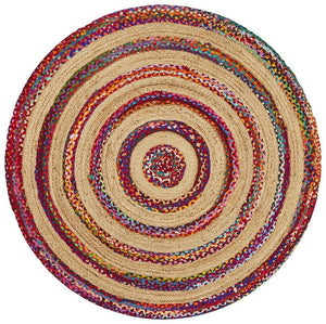 April Target Cotton and Jute Rug Round - Floorsome - Natural