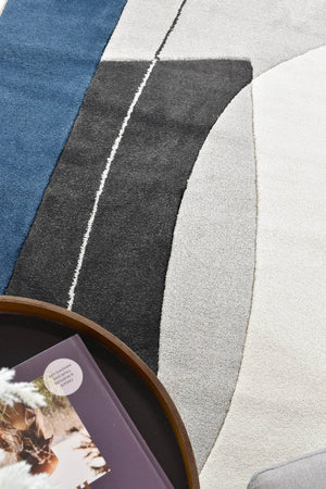 Aria Grey Blue Rug - Floorsome - INDOOR/OUTDOOR