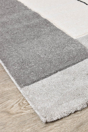 Aria Grey Red Rug - Floorsome - INDOOR/OUTDOOR