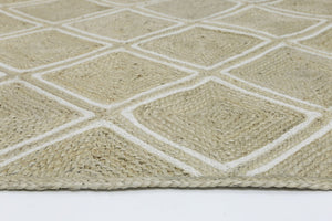 Artisan Beige Natural Parquetry Rug - Floorsome - Flatweave