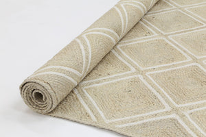 Artisan Beige Natural Parquetry Rug - Floorsome - Flatweave