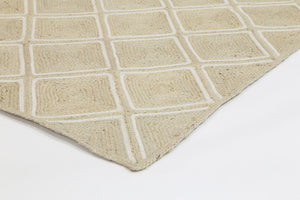 Artisan Beige Natural Parquetry Rug - Floorsome - Flatweave