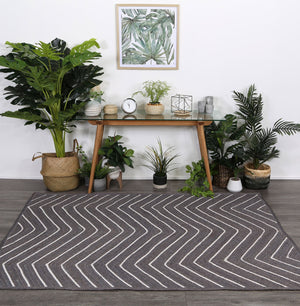 Artisan Grey Natural Chevron Rug - Floorsome - Flatweave