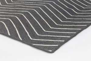 Artisan Grey Natural Chevron Rug - Floorsome - Flatweave