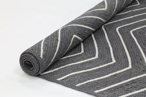 Artisan Grey Natural Chevron Rug - Floorsome - Flatweave