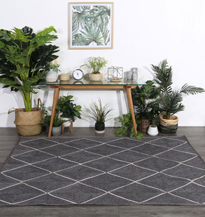 Artisan Grey Natural Diamond Rug - Floorsome - Flatweave