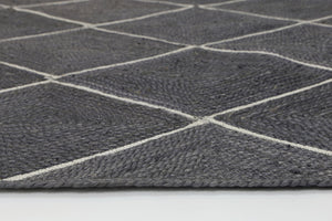 Artisan Grey Natural Diamond Rug - Floorsome - Flatweave