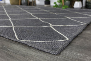 Artisan Grey Natural Diamond Rug - Floorsome - Flatweave