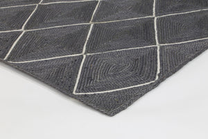 Artisan Grey Natural Diamond Rug - Floorsome - Flatweave