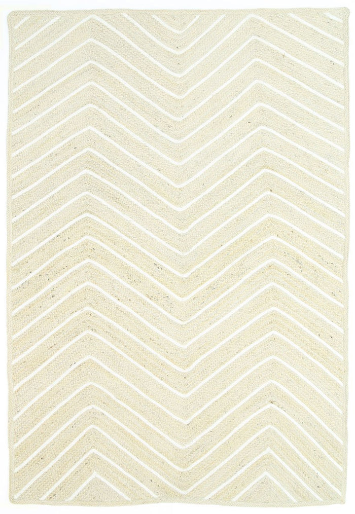 Artisan Light Beige Natural Chevron Rug