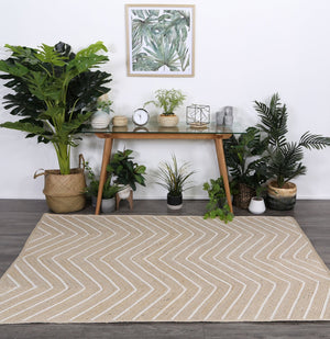 Artisan Light Beige Natural Chevron Rug - Floorsome - Flatweave