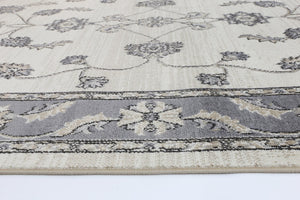 Arya Cream and Grey Traditional Rug - Floorsome - Traditional