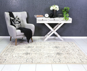 Arya Cream Ziegler Traditional Ikat Rug - Floorsome - Traditional