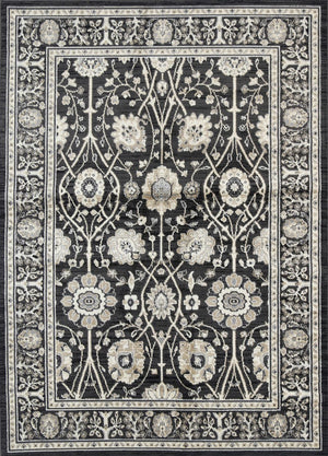 Arya Grey Ziegler Traditional Rug - Floorsome - Traditional