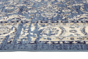 Arya Navy Blue Ziegler Distressed Traditional Ikat Rug - Floorsome - Traditional