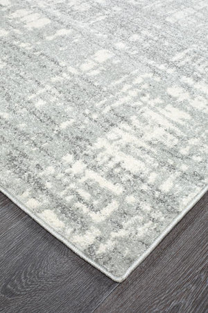 Ashley Abstract Modern Silver Grey Rug - Floorsome - Modern