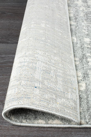 Ashley Abstract Modern Silver Grey Rug - Floorsome - Modern