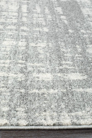 Ashley Abstract Modern Silver Grey Rug - Floorsome - Modern