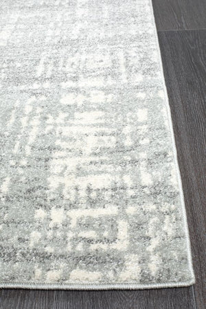 Ashley Abstract Modern Silver Grey Rug - Floorsome - Modern