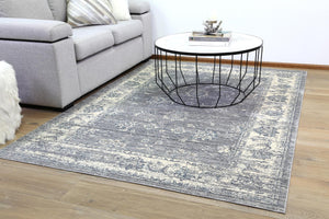 ATLANTA Vintage Grey Rug - Floorsome - Traditional