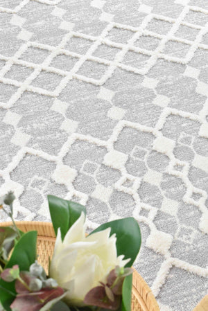 August Mia Grey Rug - Floorsome - INDOOR/OUTDOOR