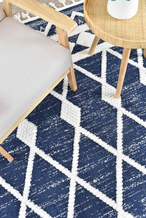 August Mia Navy Rug - Floorsome - INDOOR/OUTDOOR