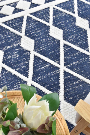 August Mia Navy Rug - Floorsome - INDOOR/OUTDOOR