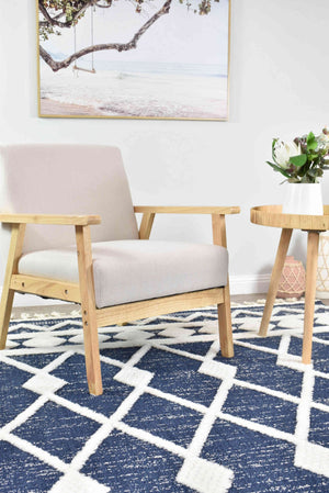 August Mia Navy Rug - Floorsome - INDOOR/OUTDOOR