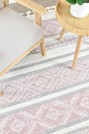 August Mia Pink Rug - Floorsome - INDOOR/OUTDOOR