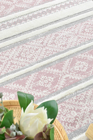 August Mia Pink Rug - Floorsome - INDOOR/OUTDOOR