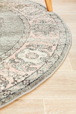 Avenue 703 Grey Round Rug - Floorsome - Avenue Collection