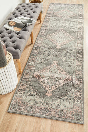 Avenue 703 Grey Runner Rug - Floorsome - Avenue Collection