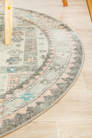 Avenue 704 Silver Round Rug - Floorsome - Avenue Collection