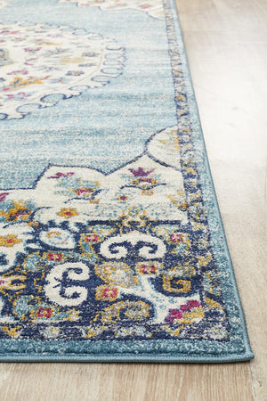 Babil Akkad Bohemian Blue Rug - Floorsome - MODERN