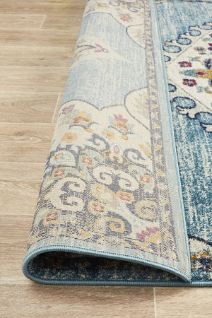 Babil Akkad Bohemian Blue Rug - Floorsome - MODERN