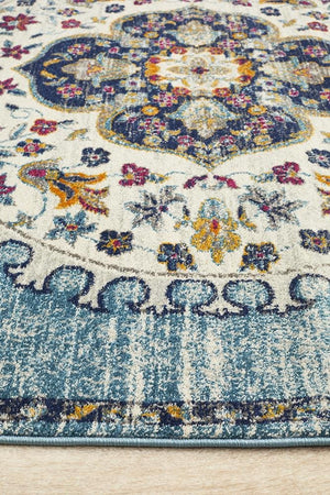 Babil Akkad Bohemian Blue Rug - Floorsome - MODERN