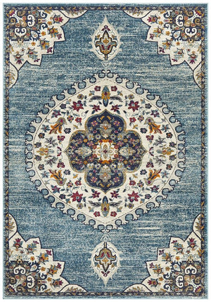 Babil Akkad Bohemian Blue Rug - Floorsome - MODERN