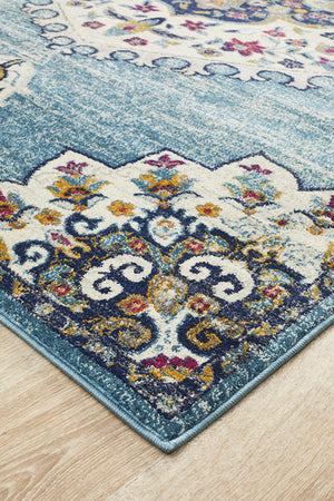 Babil Akkad Bohemian Blue Rug - Floorsome - MODERN