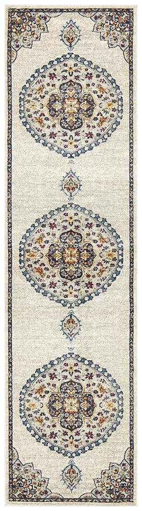 Babil Akkad Bohemian White Rug - Floorsome - MODERN