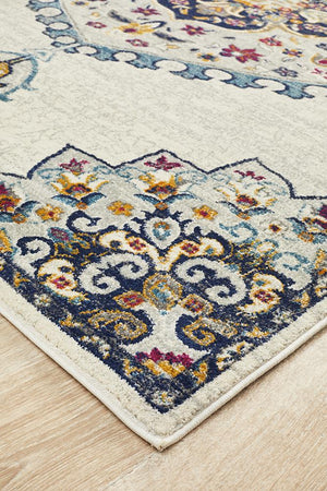 Babil Akkad Bohemian White Rug - Floorsome - MODERN