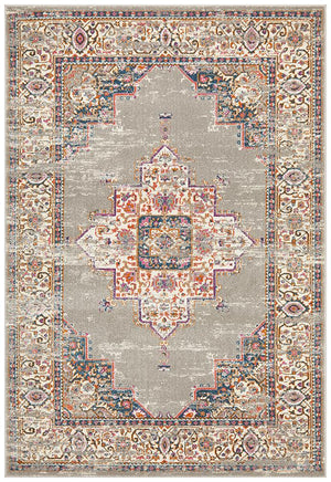 Babil Badra Bohemian Grey Rug - Floorsome - MODERN