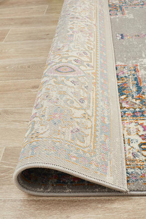 Babil Badra Bohemian Grey Rug - Floorsome - MODERN