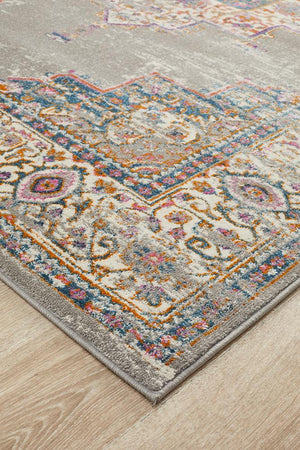 Babil Badra Bohemian Grey Rug - Floorsome - MODERN